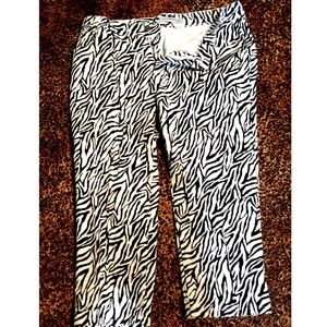 Chico's Zebra Jean Capris